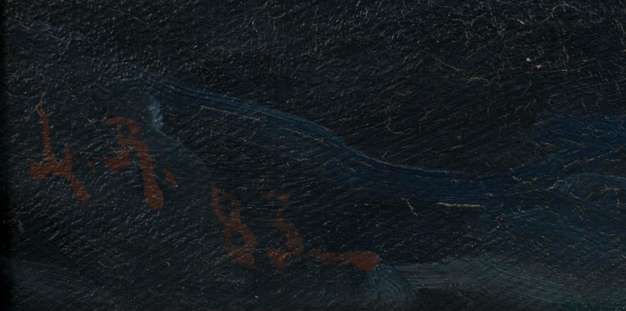 LUDWIG RICHARDE, öljy kankaalle, signeerattu monogrammilla ja päivätty -83.