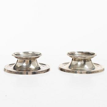 David Andersen, ljusstakar, ett par, silver, Norge, 1900-talets första hälft.