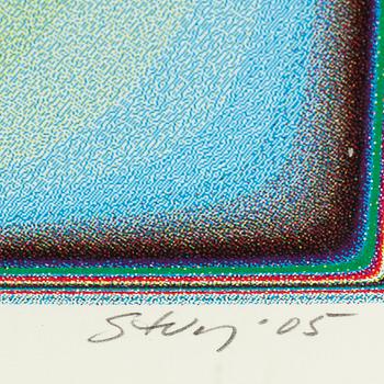 Sture Johannesson, färglitografi med prägling, 2005, signerad 53/160.
