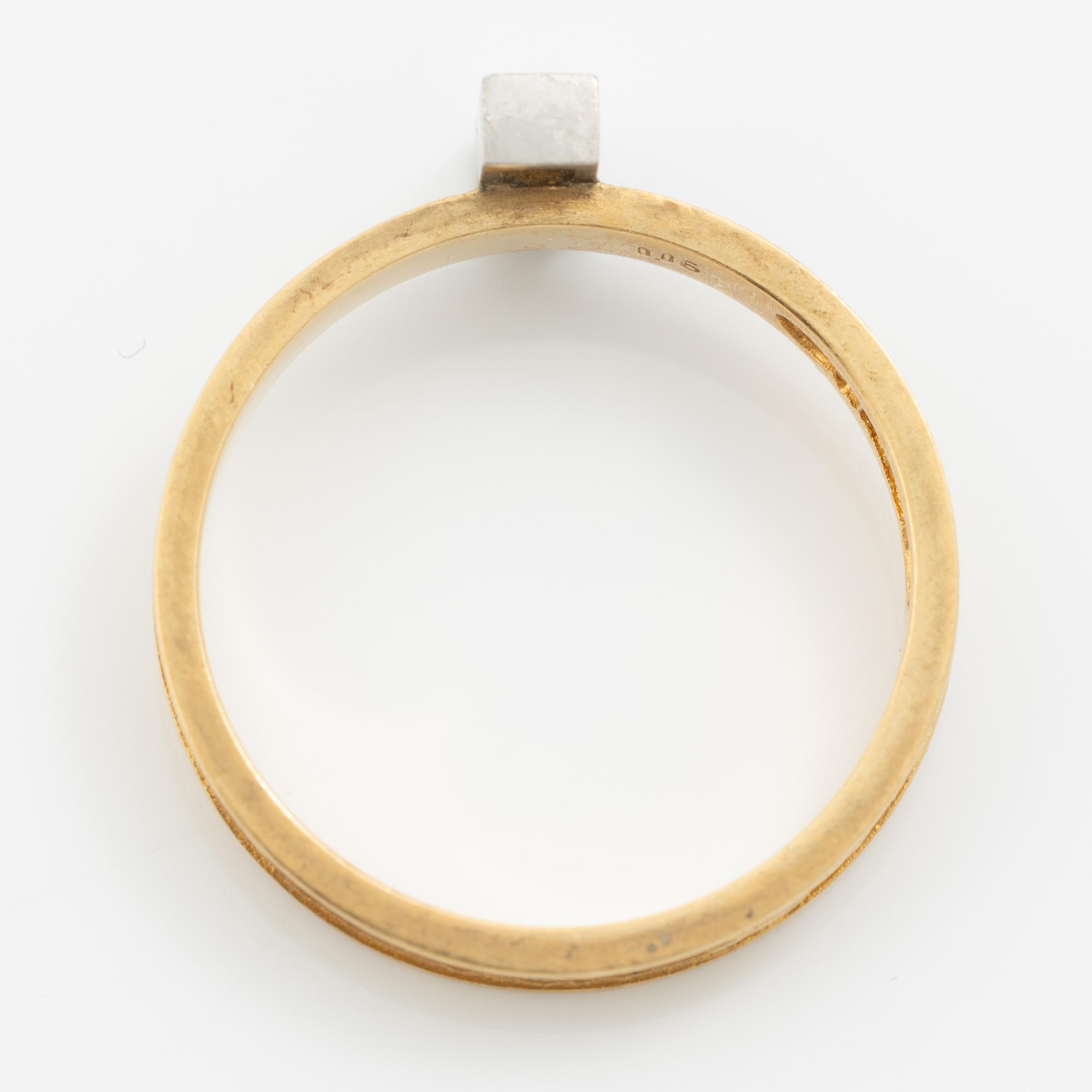 Lapponia, ring 18K gold set with brilliant-cut diamonds, Finland 1979.