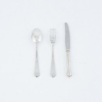 Cutlery set, 30 pieces, silver, "Chippendale", mostly GEWE, Eskilstuna, 2000-2001.