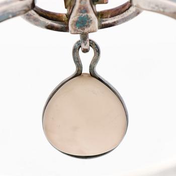 A BERTEL GARDBERG BRACELET, silver, quartz. Tammisaari Finland 1977.