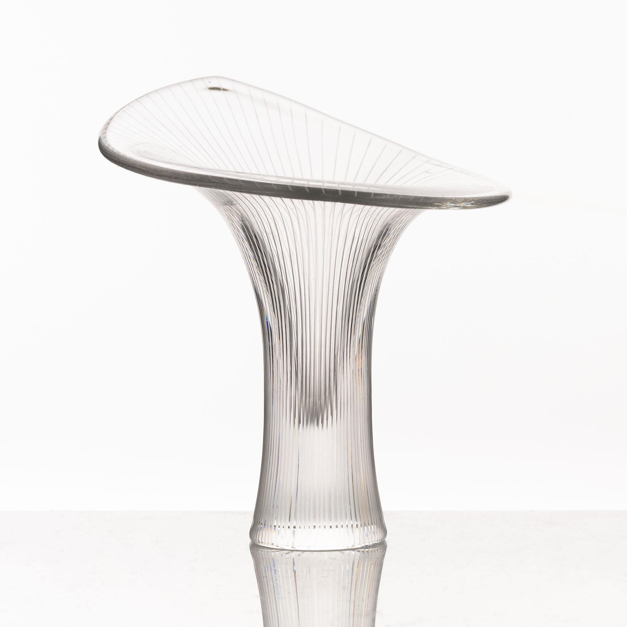 Tapio Wirkkala, a 'Kanterelli' glass vase, Iittala, Finland.