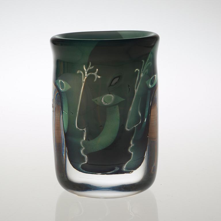 An Ingeborg Lundin 'Ariel' glass vase, Orrefors 1970.
