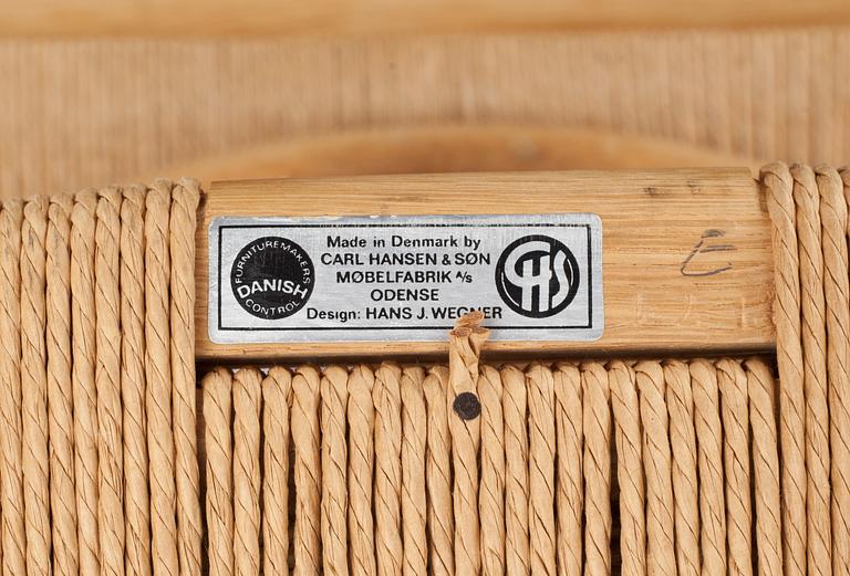 STOLAR, 4 st. Hans J Wegner "Y-stolen", för Carl Hansen, Danmark.