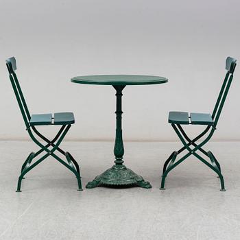 TRÄDGÅRDSMÖBEL, 5 delar, Byarums bruk, 1900-talets andra hälft.