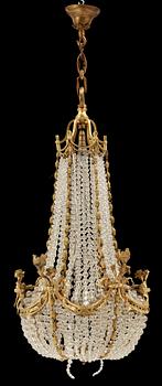 LJUSKRONA, Louis XVI-stil, 1800-talets slut. Höjd (inkl ögla) ca97cm.