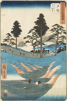 Ando Utagawa Hiroshige, Two woodblock prints, after.