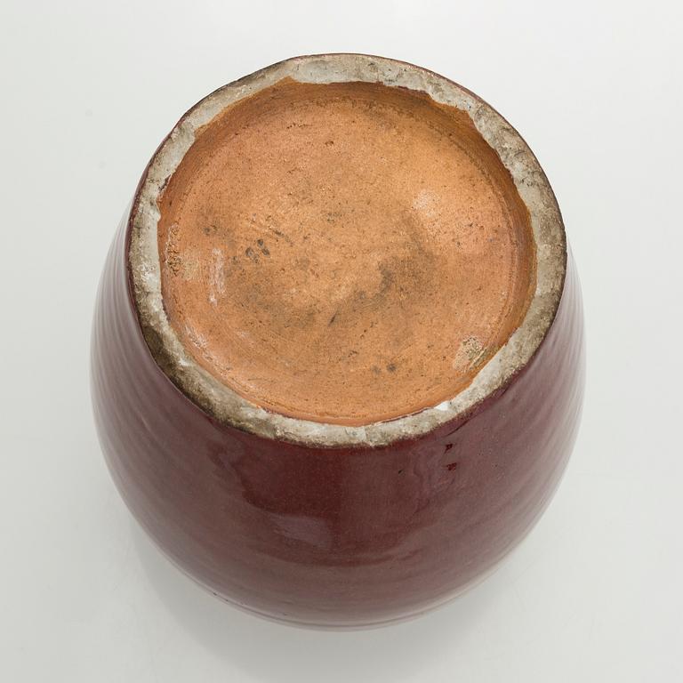 Urna med lock, keramik, Kina, Qingdynastin, 1900-tal.