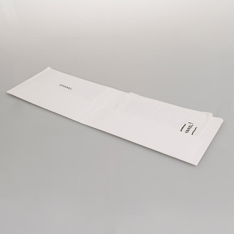 CHANEL, A Large Black Leather Shopping Bag.