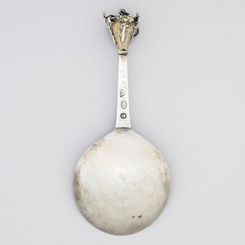 A Swedish 18th century silver spoon, marks of Albrecht Hoborg (1705-1747), Kristianstad, possibly 1734.