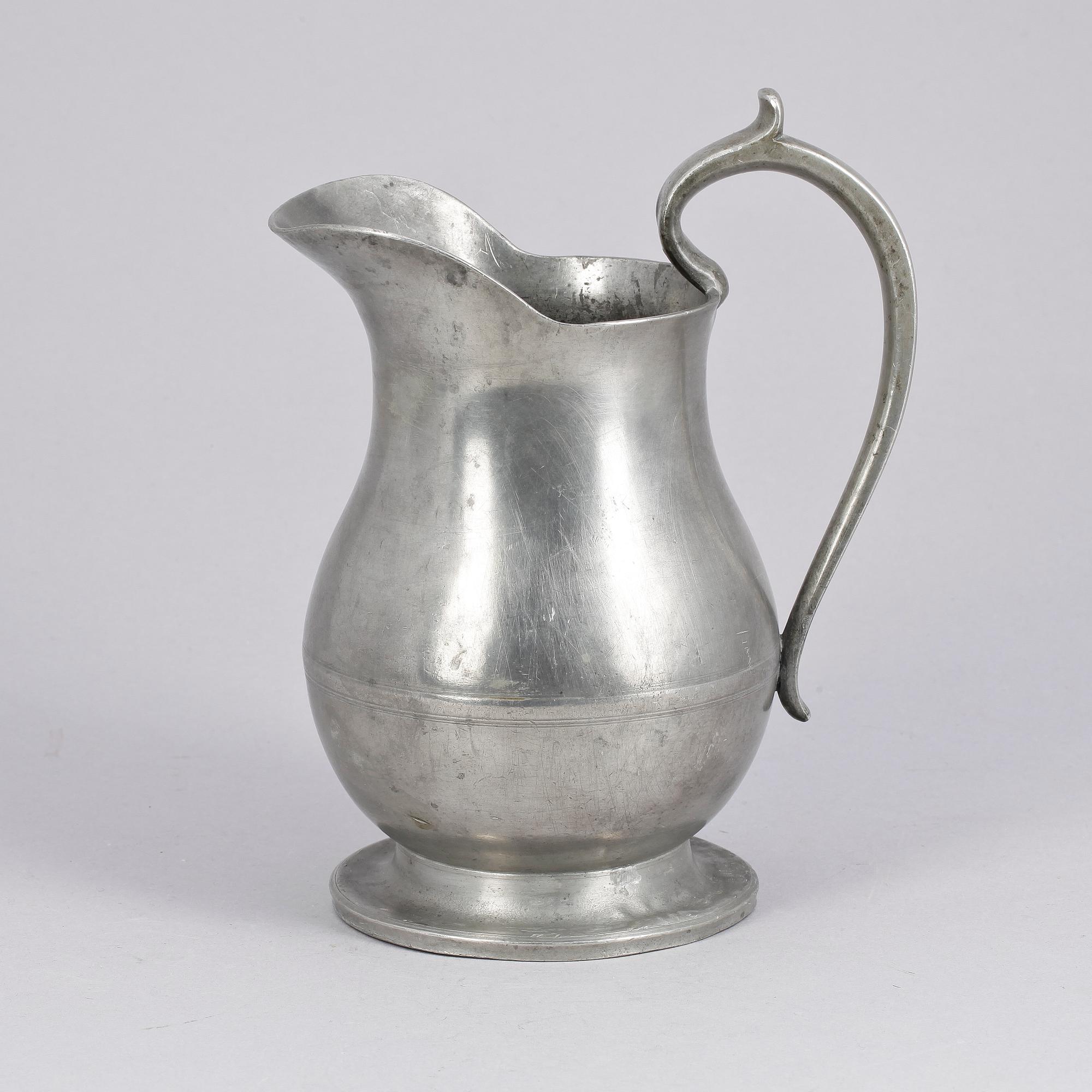 VINKANNA, tenn, Nils Abraham Santesson,  Stockholm 1800-tal.