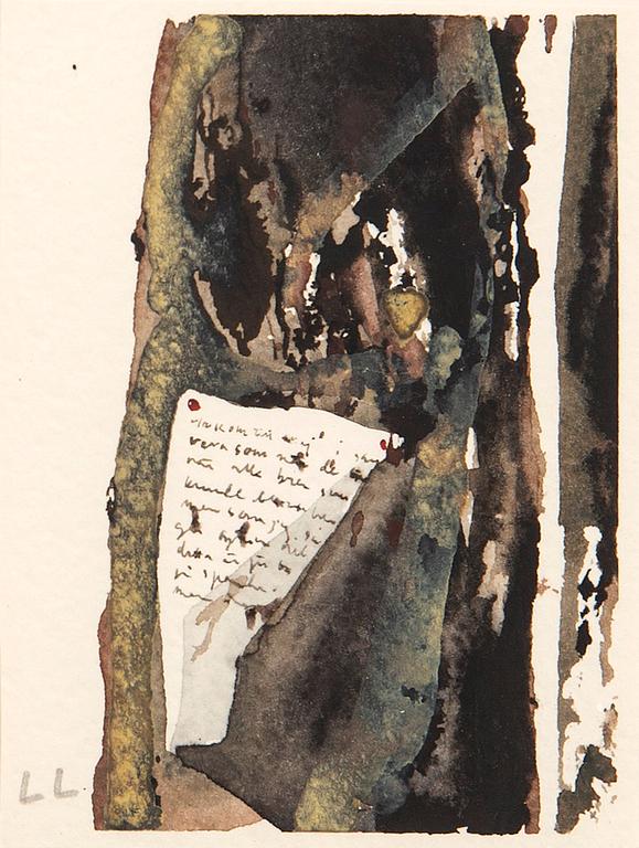 Lars Lerin, watercolour signed and dated 2003.
