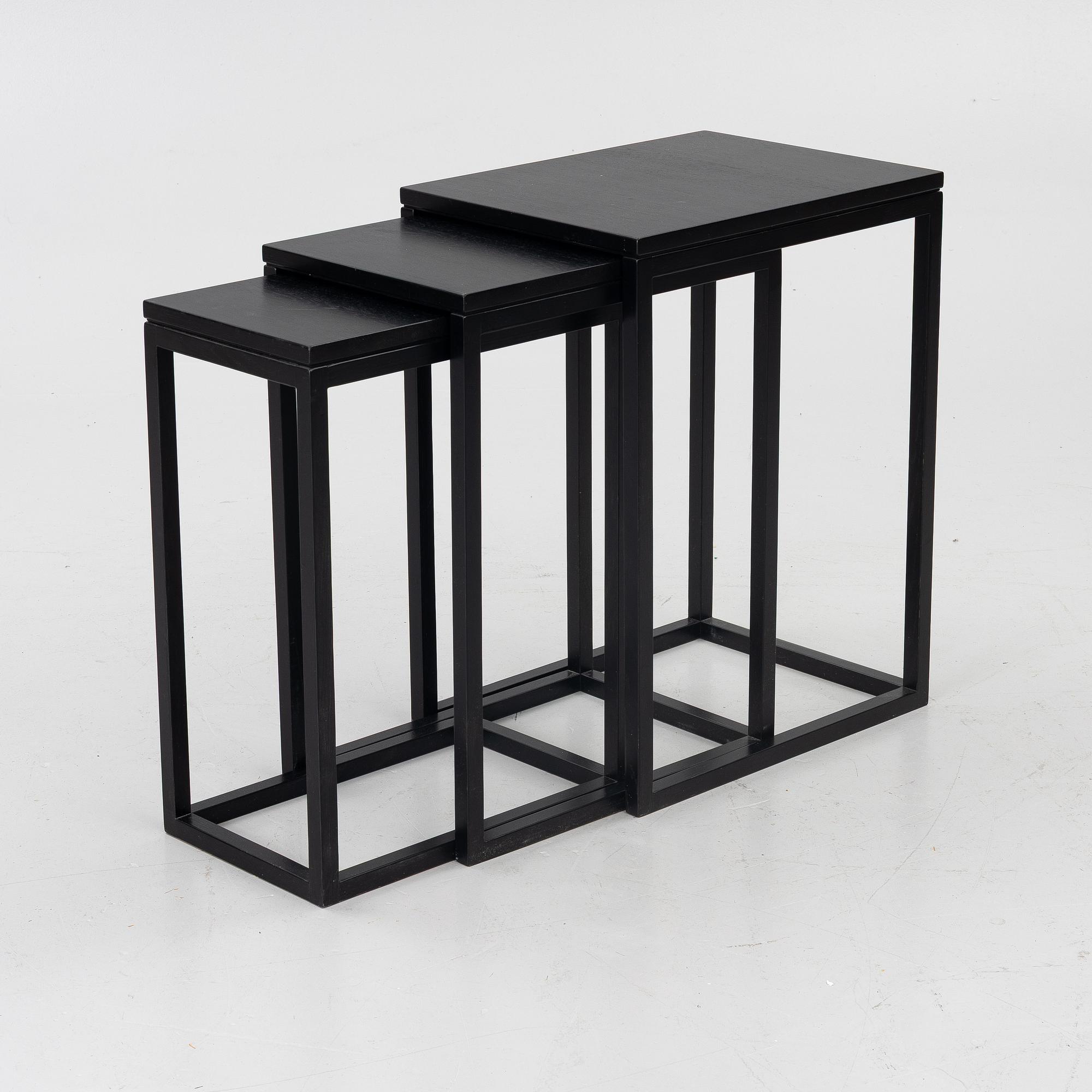 Ulla Christiansson, nesting tables, “Trio”, Karl Andersson och Söner, Huskvarna.