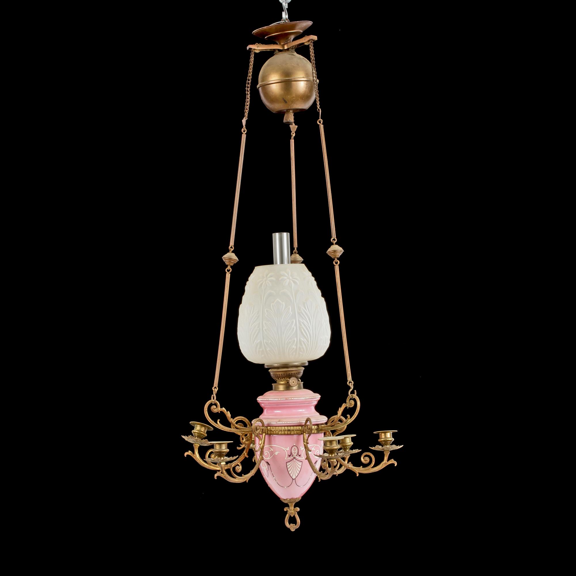 TAKFOTOGENLAMPA, omkring 1900. Höjd ca 55cm.