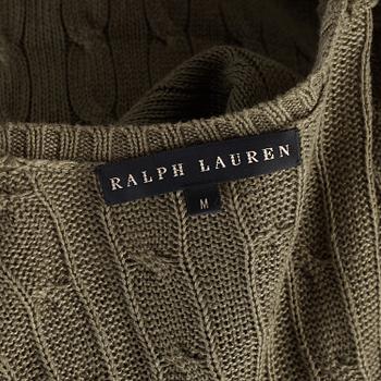 A knitten dress with long cardigan by Ralph Lauren.