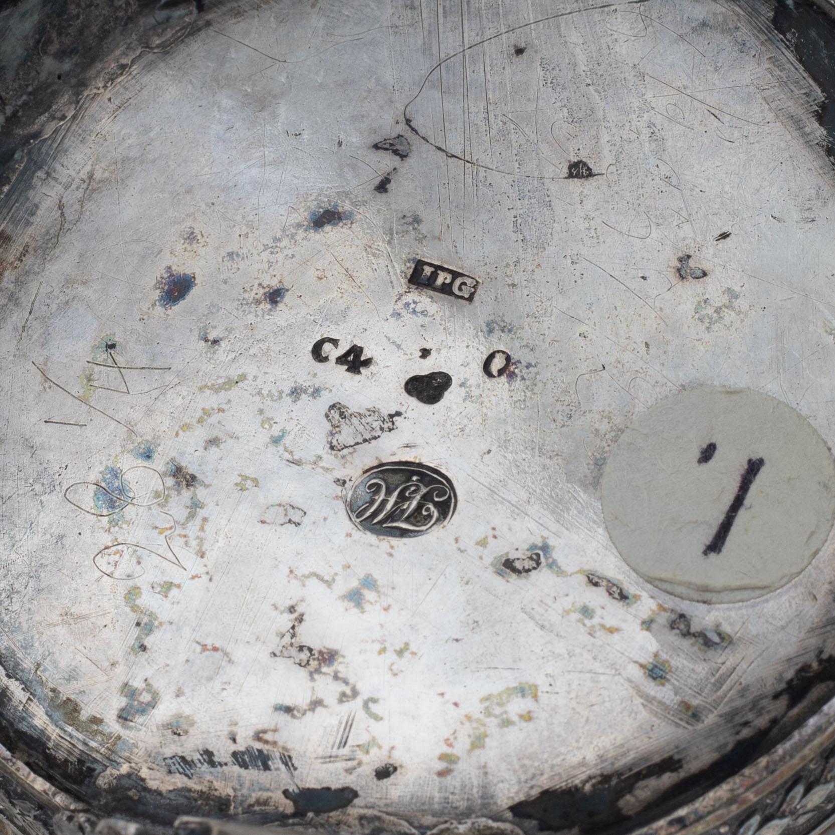 Johan Petter Grönwall, kaffekanna, silver, sengustaviansk, Stockholm 1833.