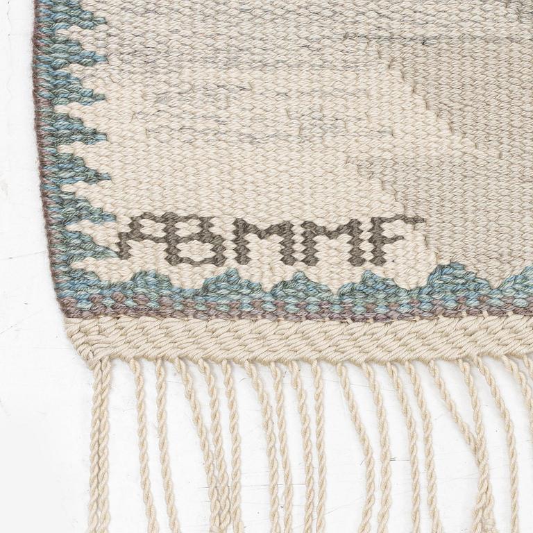 Barbro Nilsson, a 'Tånga ljus' carpet, tapestry weave, c. 319 x 238 cm, signed AB MMF BN.