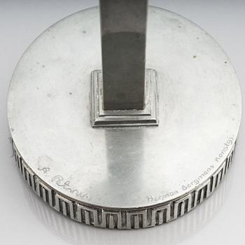 Anna Petrus, a pair of pewter candlesticks, Herman Bergmans Konstgjuteri, Stockholm  probably early 1920s.