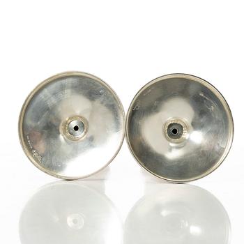 Eric Råström, Candelsticks, a pair, silver, CG Råström, Stockholm 1955.