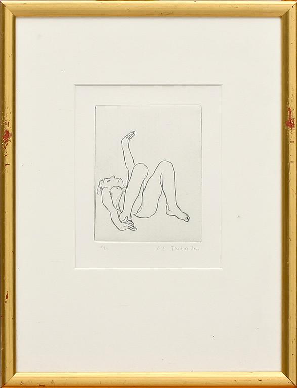 PÄR GUNNAR THELANDER, etsningar, 3 st, sign och numr, upplaga 26 ex.