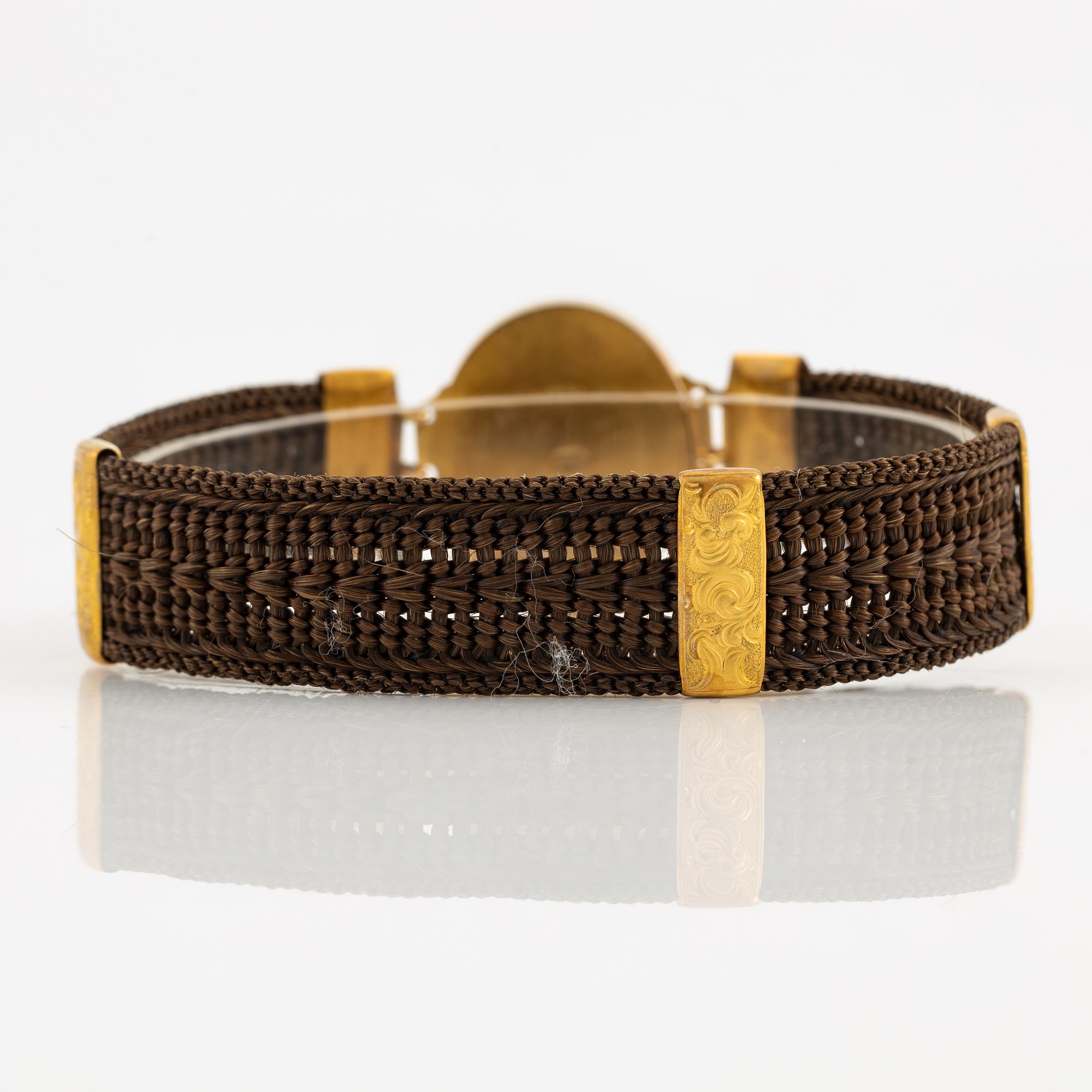 Armband hårarbete och 14K guld.