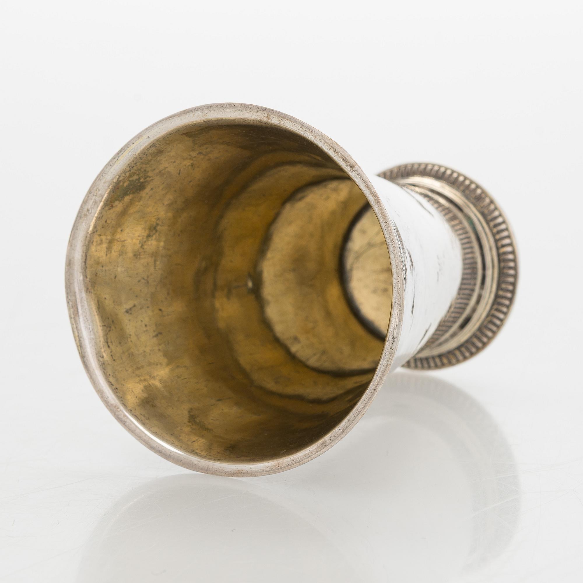 A mid-18th-century silver beaker, maker's mark of Johan Andersson Starin, Stockholm 1746.