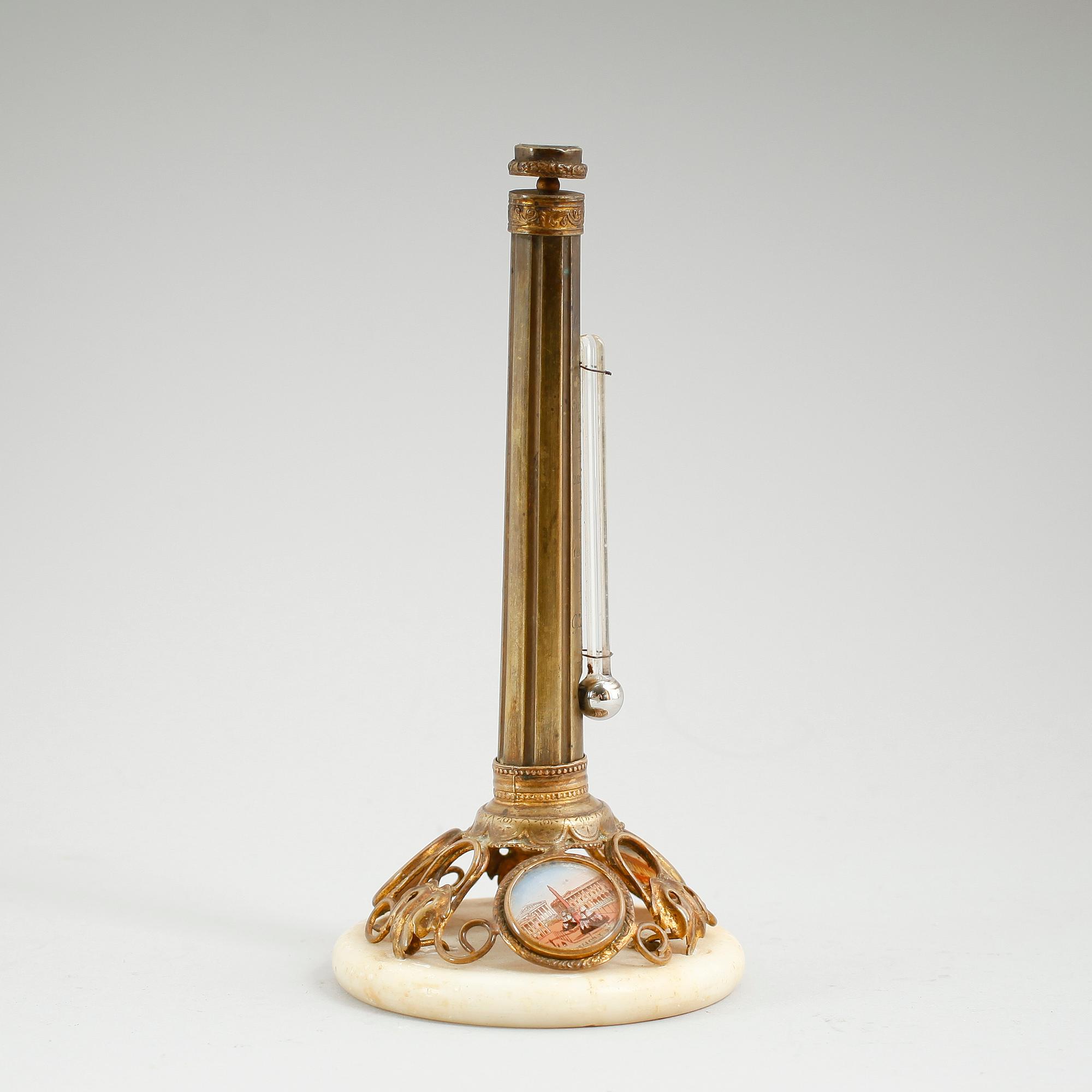 TERMOMETER/KOMPASS, Frankrike, sekelskiftet 1900.