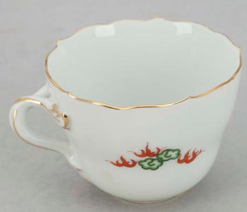 MOCKAKOPPAR,  6 st, porslin, Meissen, 1900-tal.