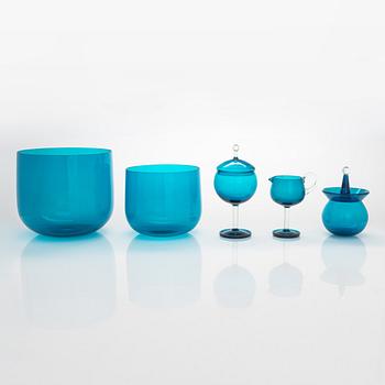 Nanny Still, a 5-piece 'Harlequin' glassware for Riihimäen Lasi Oy.