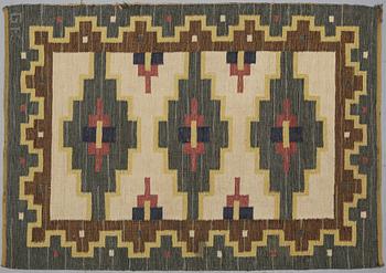 MATTA, dubbelväv, monogramsignerad GK?, 1900-talets andra hälft, 206 x 143 cm.