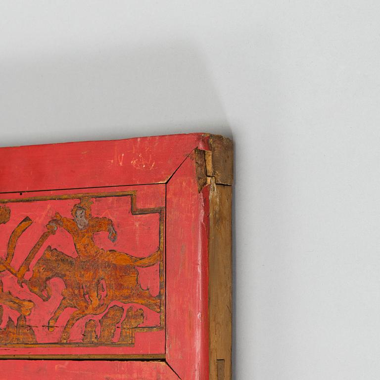 Paneler, ett par, trä, Kina, sen Qingdynasti, 1800/1900-tal.