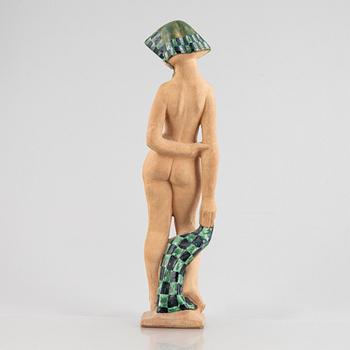 Helge Christoffersen, an earthenware figure of a woman, 1950's.