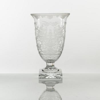 A glass vase, Boda, Sweden, 1920's.