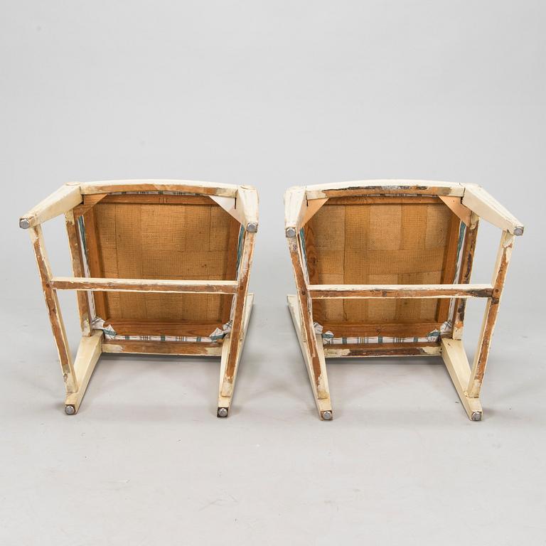 A set of six similar early 19th-century chairs from Sweden.