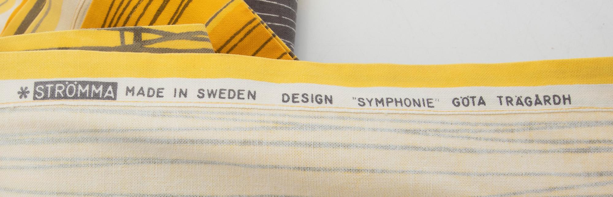 Göta Trådgårdh, Curtains, a pair, "Symphony", Strömma, mid-20th century.
