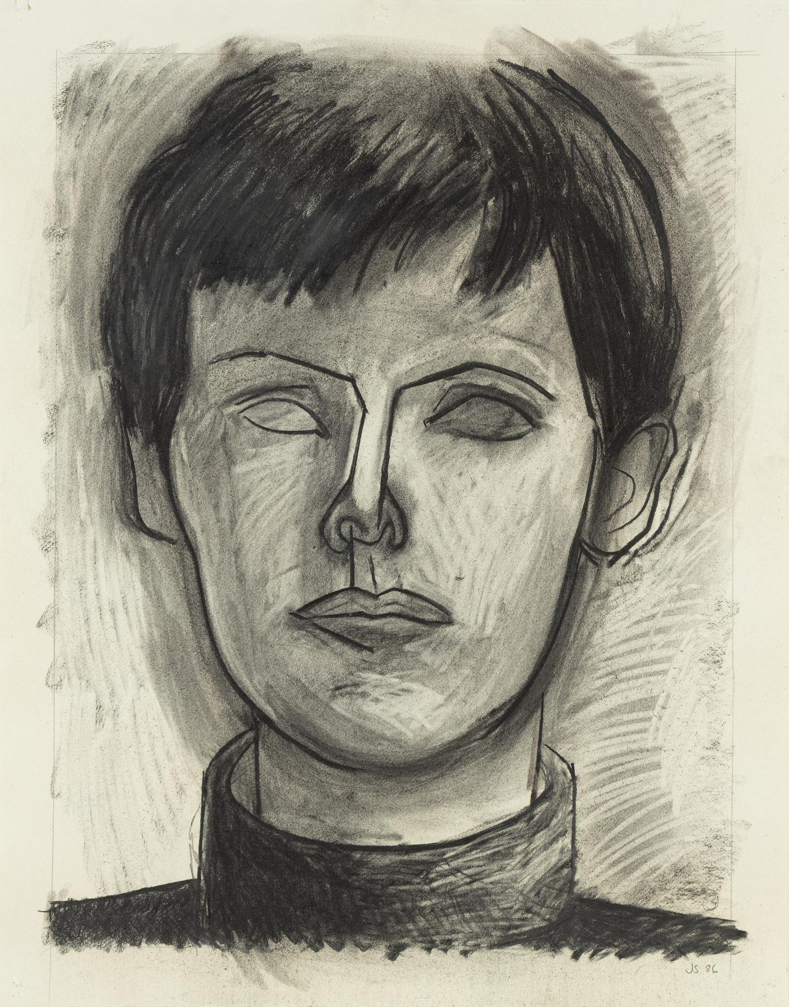 Jan Svenungsson, cahlk drawing, signed and dated -86.