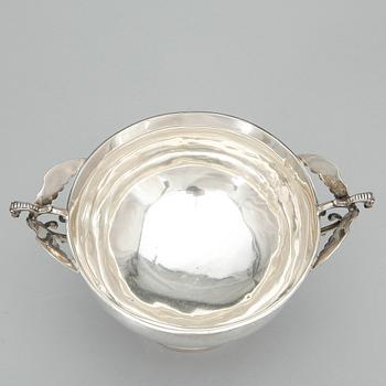 BRÄNNVINSSKÅL, silver, Christoffer Bauman, Hudiksvall, 1780. Vikt ca 318g.