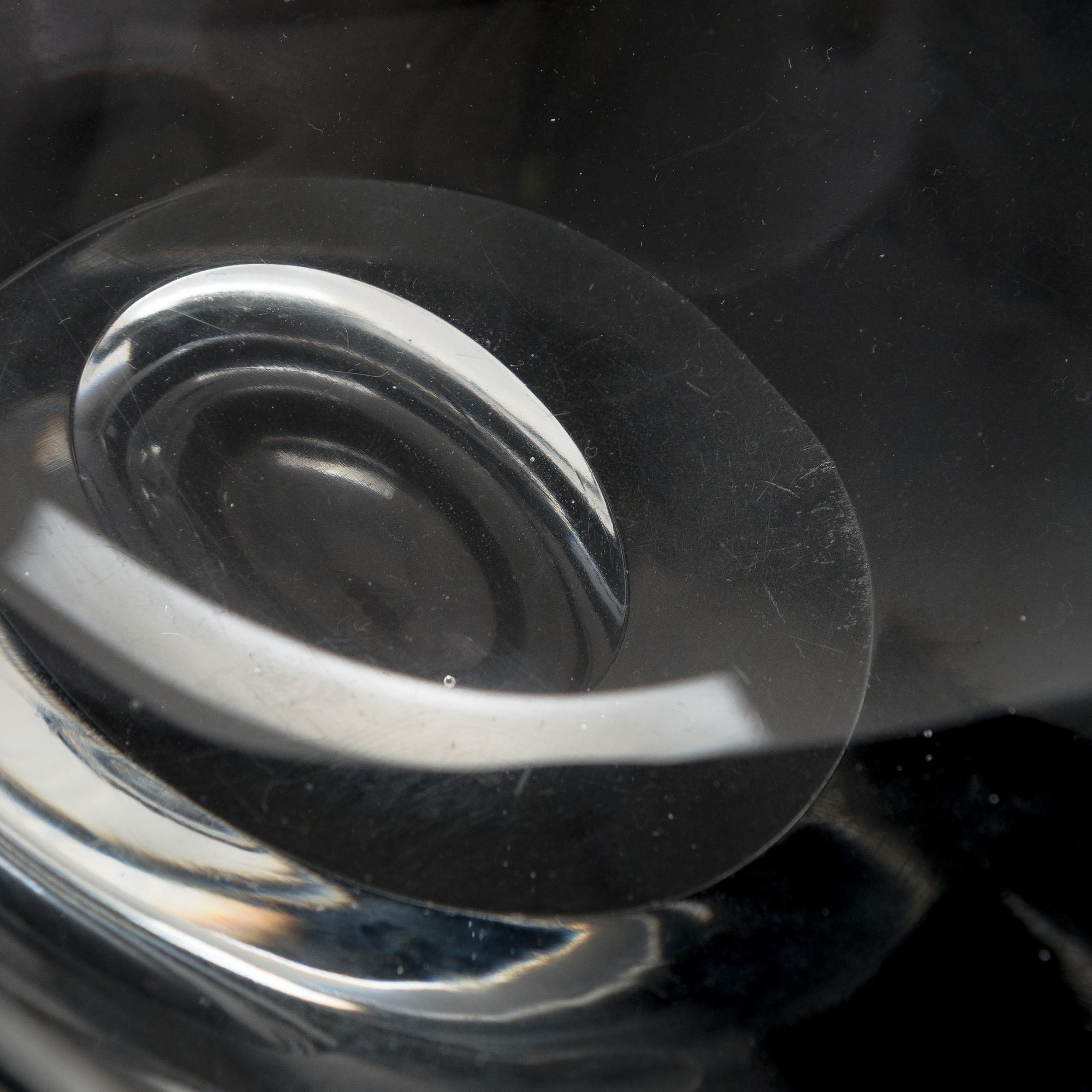 Tapio Wirkkala, konstglas, skål, signerad Tapio Wirkkala, Iittala -56.
