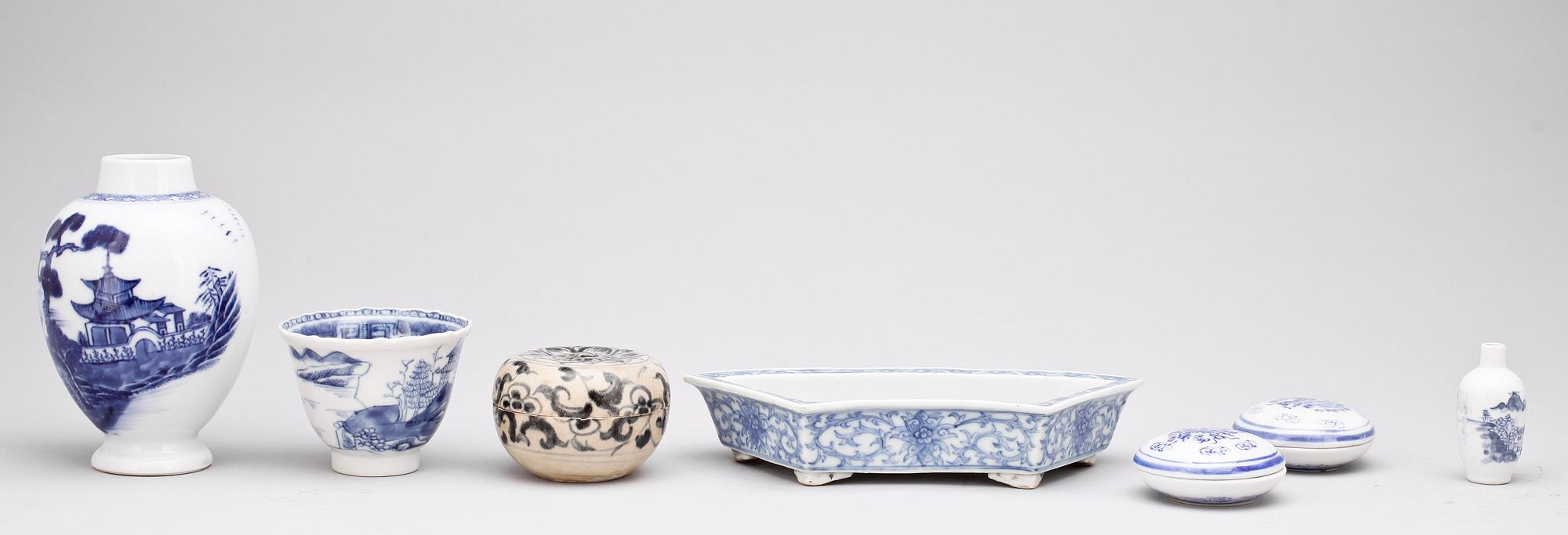 PARTI PORSLIN, 7 delar, bl a Ming, Kina.