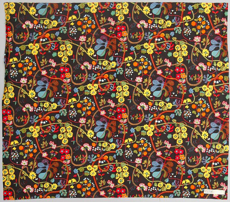 GARDINLÄNGDER, 2 st, linne, "Baranquilla", Josef Frank.