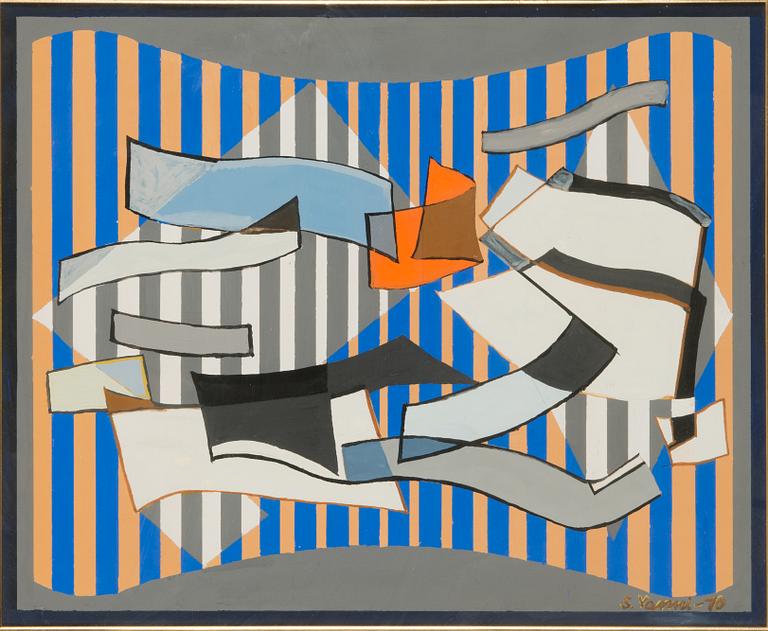 Sam Vanni, gouache, signerad och daterad-70.