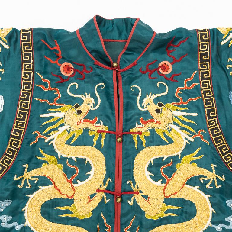 A Chinese embroidered robe, 20th Century.