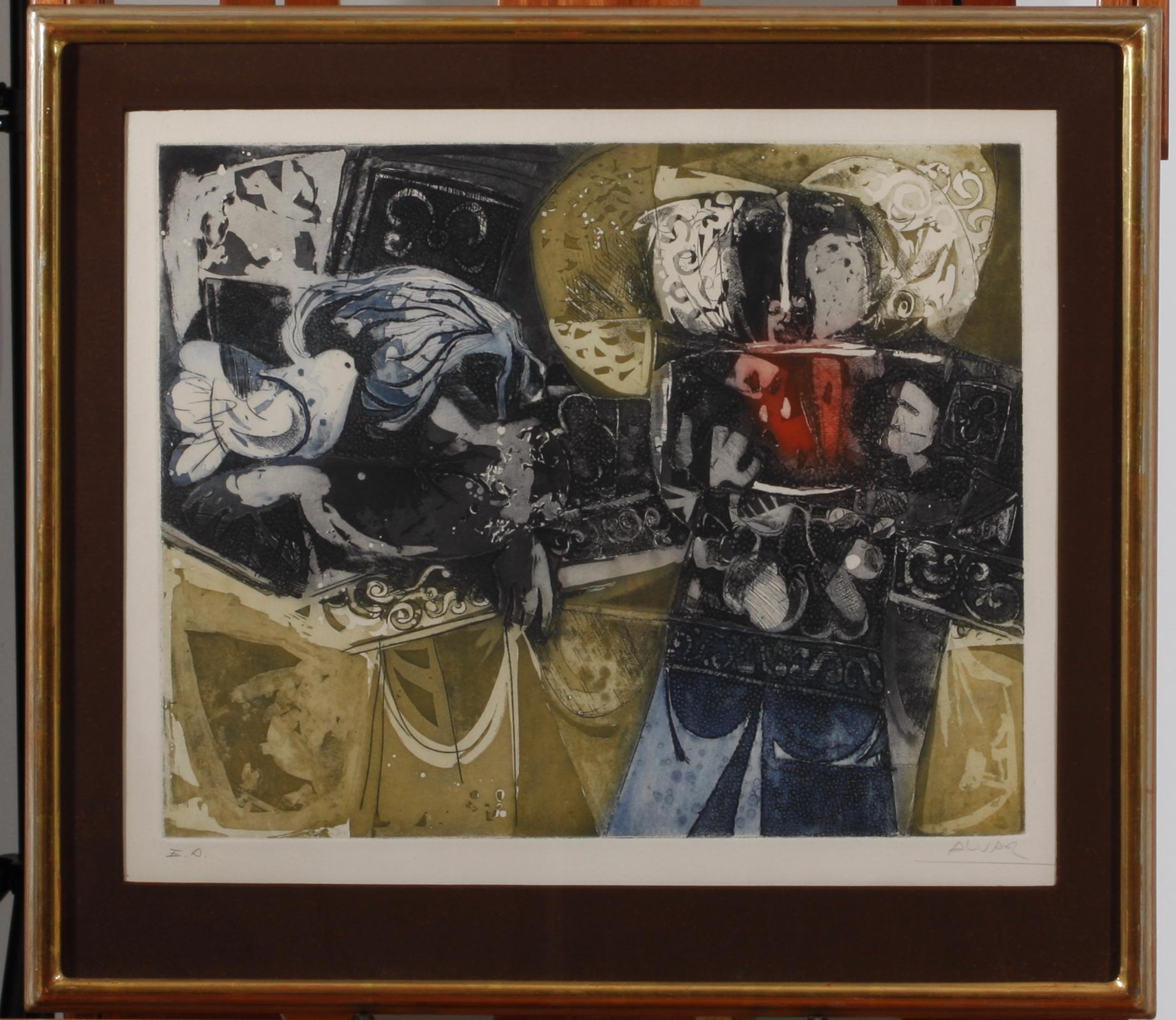 ALVAR, SUNOL, litografier, 2 st, sign. Varav en numr. 61/50.