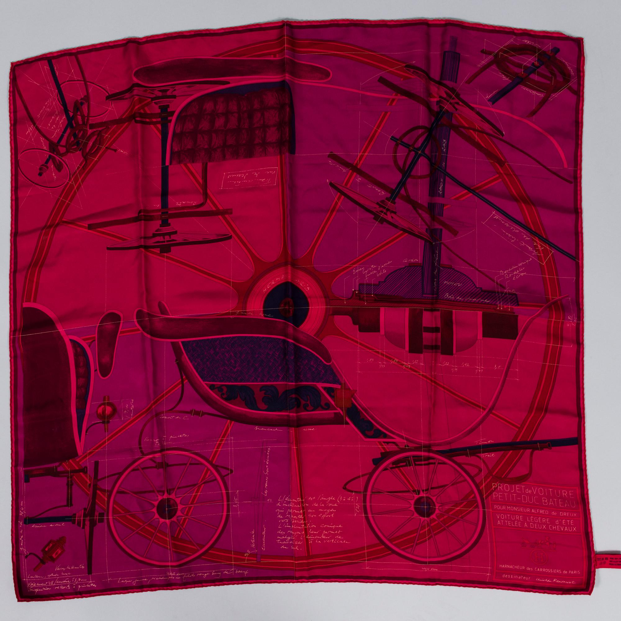 HERMÈS Two Silk Scarves.