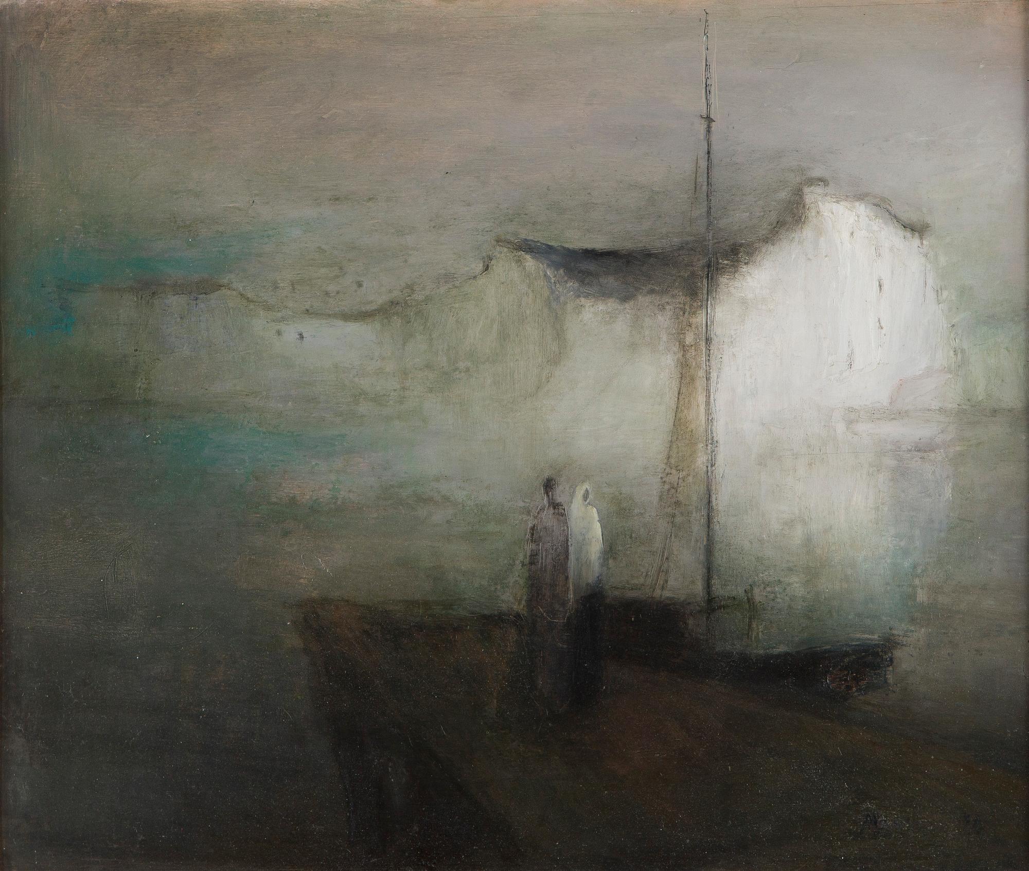 Elvi Maarni, Two Figures on the Jetty.