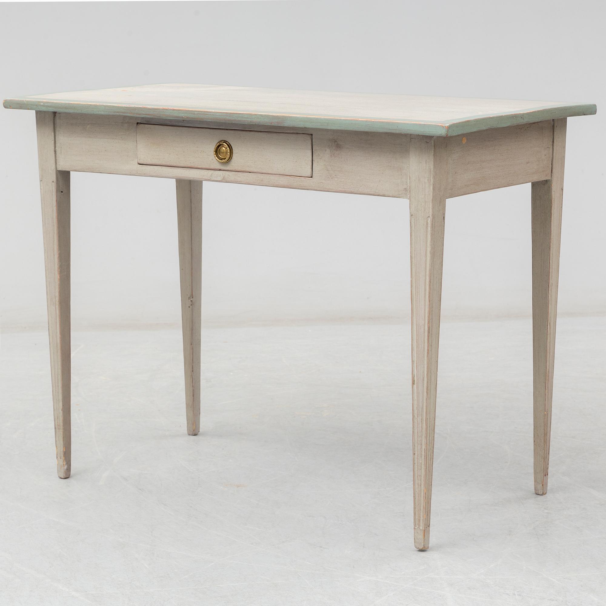 A Gustavian style writing desk, early 20th century.