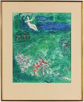 MARC CHAGALL, after, exhibition poster, plate signed.