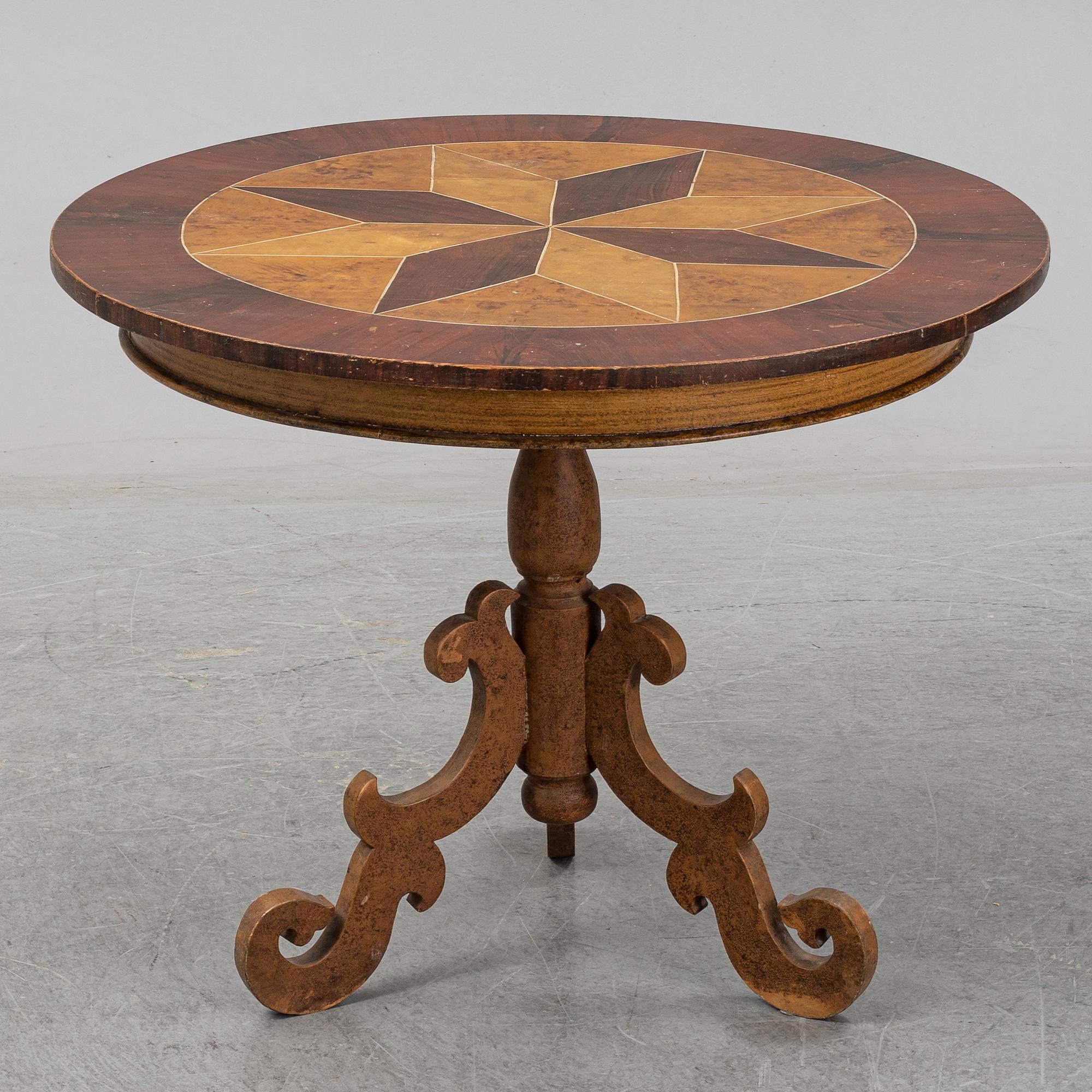 A painted table, second half of the 19th Century.