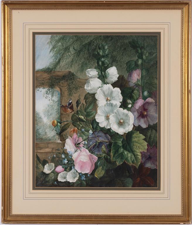 Roses and butterfly.